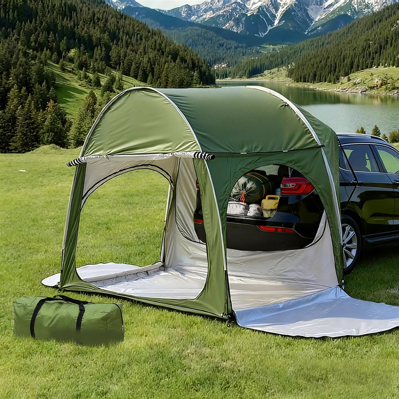 Weisshorn Camping Tent Car SUV Rear Hatchback Tents Canopy Portable Outdoor Family green - Outbackers