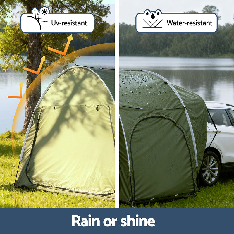 Weisshorn Camping Tent Car SUV Rear Hatchback Tents Canopy Portable Outdoor Family green - Outbackers