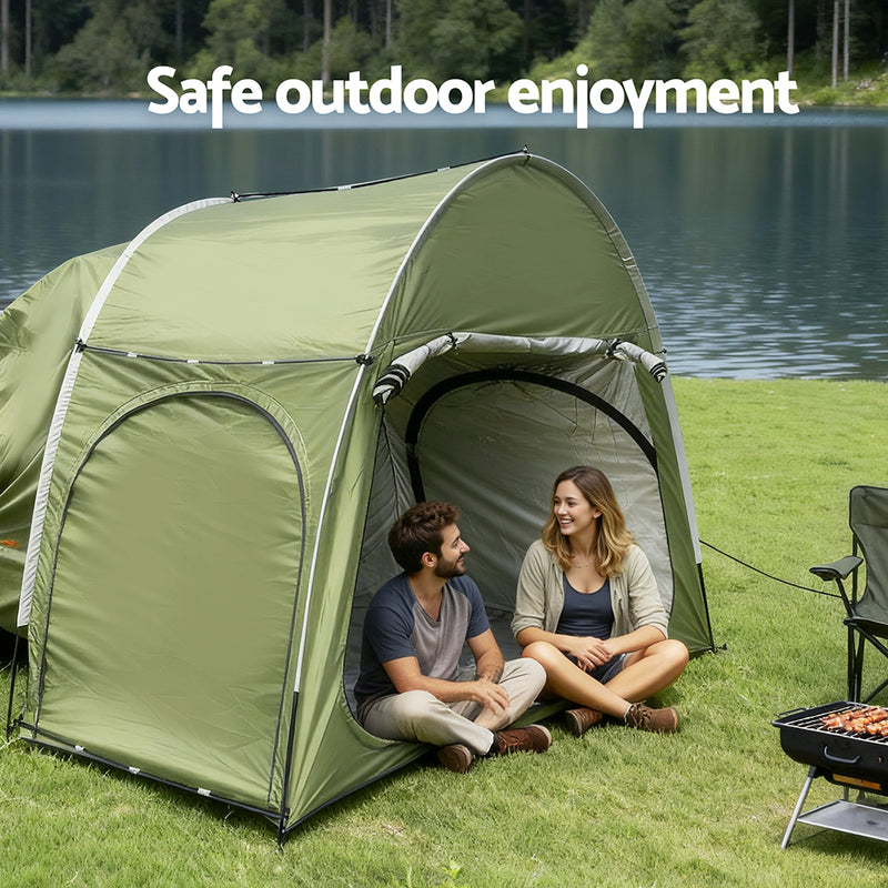 Weisshorn Camping Tent Car SUV Rear Hatchback Tents Canopy Portable Outdoor Family green - Outbackers