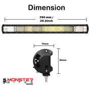 28 inch Philips LED Light Bar Quad Row Combo Beam 4x4 Work Driving Lamp 4wd - Outbackers