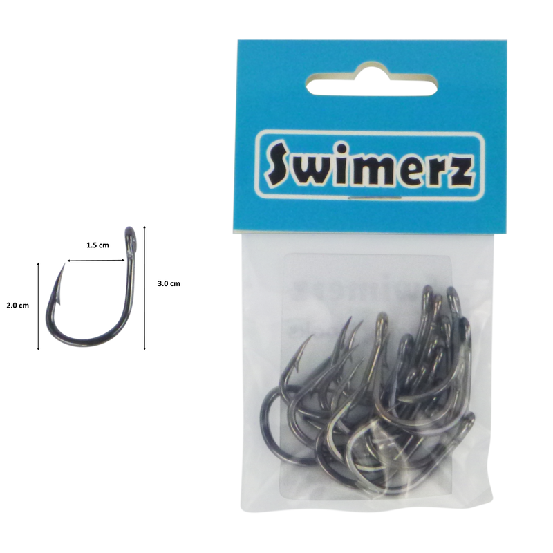 Swimerz 3/0 Heavy Duty Jigging Hooks 15 pack - Outbackers