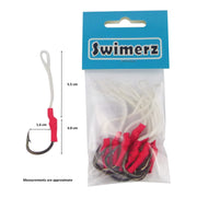 Swimerz 3/0 Single Assist Hooks, 8 pack - Outbackers