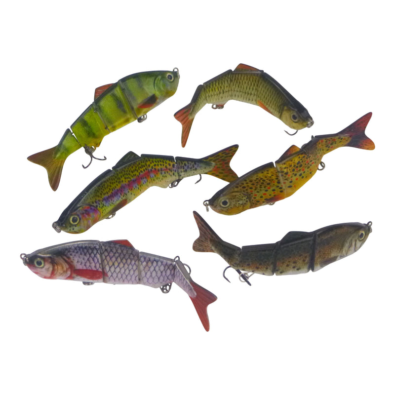 Finesse Naturals 4 Segment Swimbait, 110mm, Perch - Outbackers