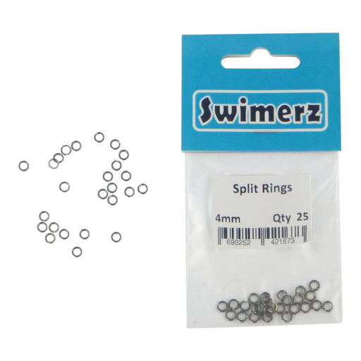 Swimerz 4mm Split Ring Stainless Steel, 25 pack - Outbackers