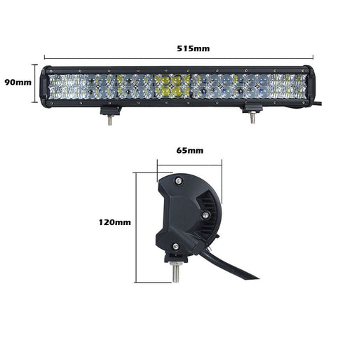20inch Osram LED Light Bar 5D 126w Sopt Flood Combo Beam Work Driving Lamp 4wd - Outbackers