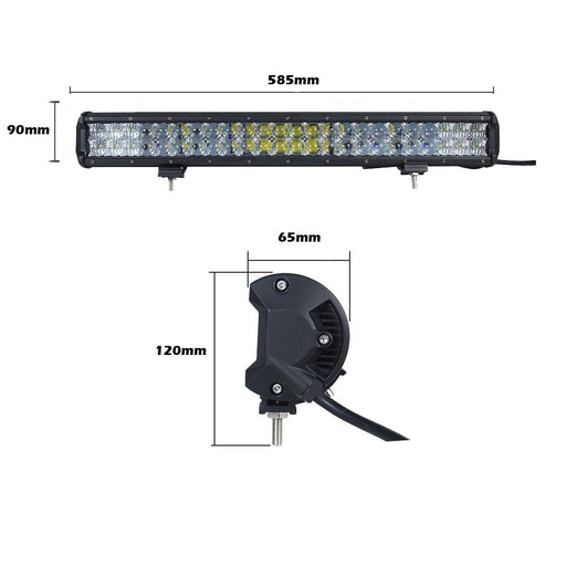 23inch Osram LED Light Bar 5D 144w Sopt Flood Combo Beam Work Driving Lamp 4wd - Outbackers