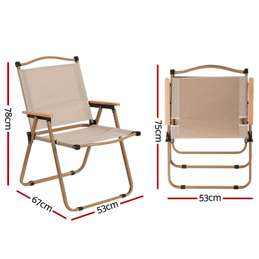 Gardeon Outdoor Camping Chairs Portable Folding Beach Chair Patio Furniture - Outbackers