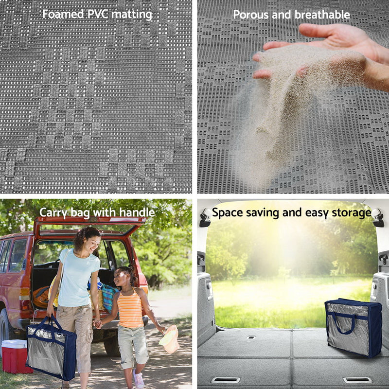 Weisshorn 4M X 2.5M Annex Matting 600 GSM Floor Mats Mesh Caravan Parks Annexes - Outbackers