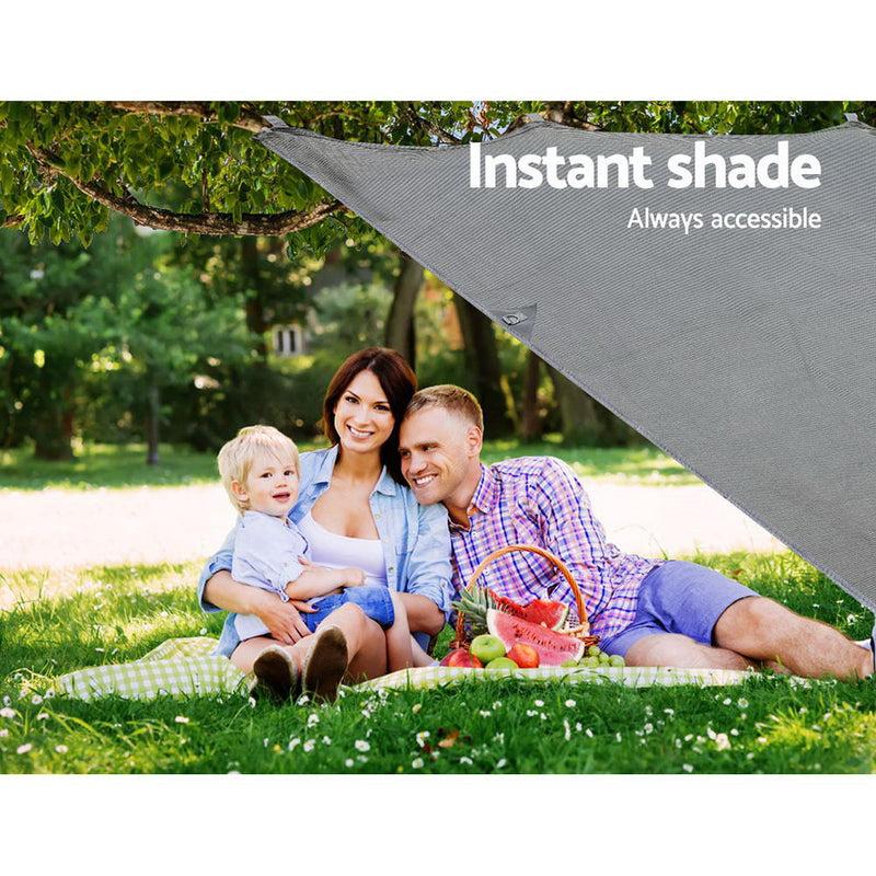 3.4M Caravan Privacy Screens 1.95m Roll Out Awning End Wall Side Sun Shade - Outbackers