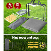 3.4M Caravan Privacy Screens 1.95m Roll Out Awning End Wall Side Sun Shade - Outbackers