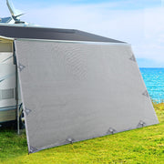 5.2M Caravan Privacy Screens 1.95m Roll Out Awning End Wall Side Sun Shade - Outbackers