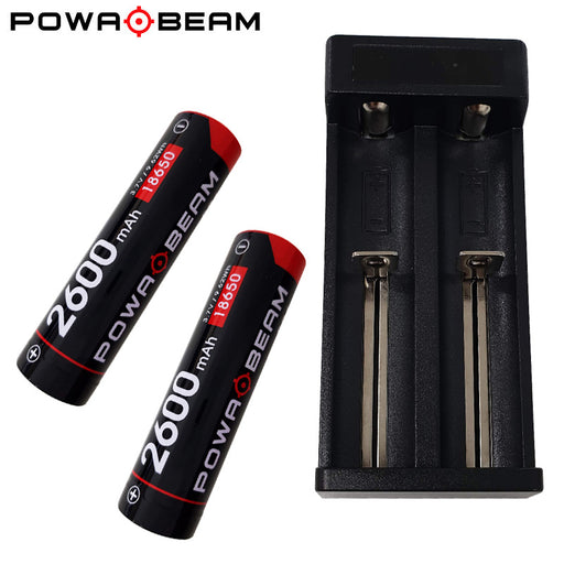 Powa Beam 18650 Battery & Charger Kit - 2600mAh - Outbackers
