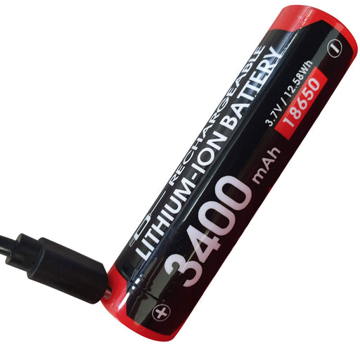 Powa Beam 18650 USB Rechargeable Torch Battery 3400mah - Outbackers