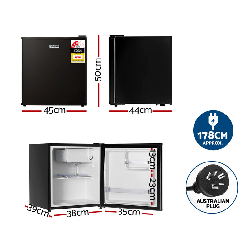 Devanti Bar Fridge 48L - Black - Outbackers