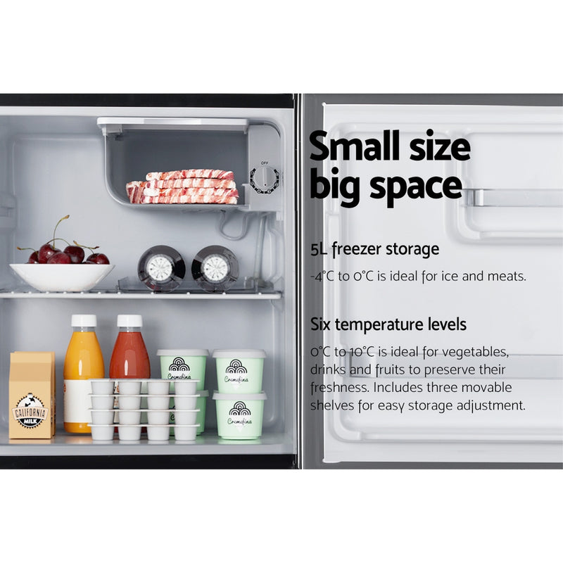 Devanti Bar Fridge 48L - Black - Outbackers