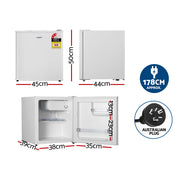 Devanti 48L Portable Mini Bar Fridge - White - Outbackers