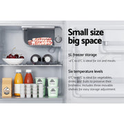 Devanti 48L Portable Mini Bar Fridge - White - Outbackers