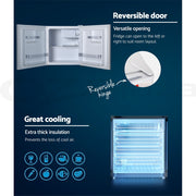 Devanti 48L Portable Mini Bar Fridge - White - Outbackers