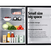 Devanti 70L Portable Mini Bar Fridge - Black - Outbackers