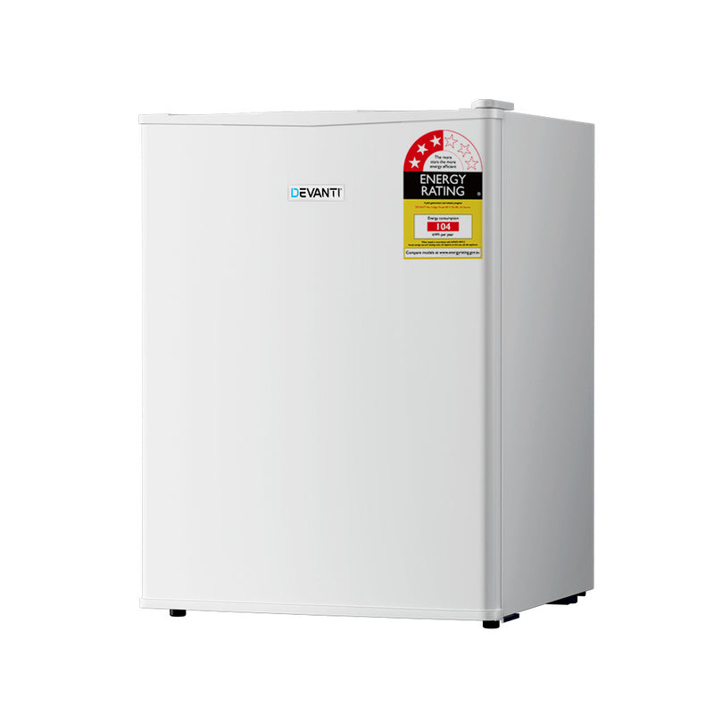 Devanti 70L Portable Mini Bar Fridge - White - Outbackers