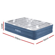 Bestway Air Mattress Bed Queen Size Inflatable Camping Beds Print Top Carry Bag - Outbackers