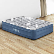 Bestway Air Mattress Bed Queen Size Inflatable Camping Beds Print Top Carry Bag - Outbackers