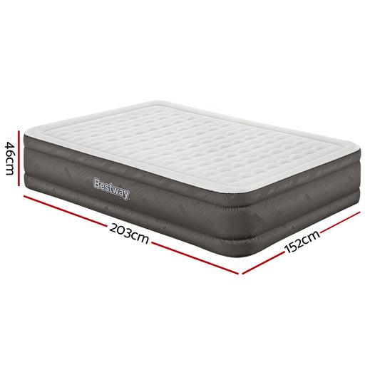 Bestway Air Bed Queen Size Mattress Camping Beds Inflatable Built-in Pump - Outbackers