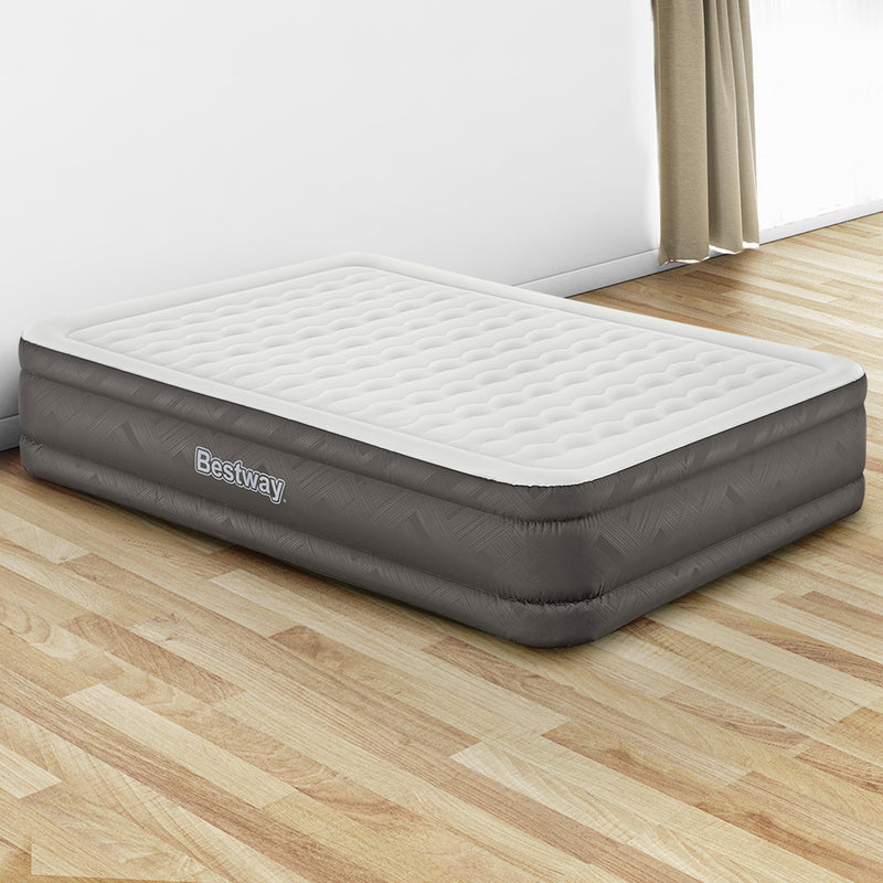 Bestway Air Bed Queen Size Mattress Camping Beds Inflatable Built-in Pump - Outbackers
