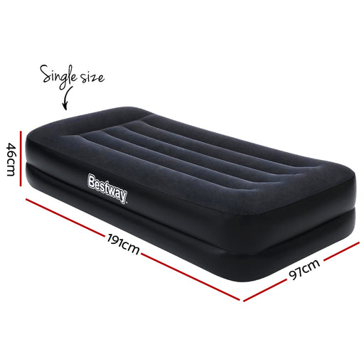 Bestway Air Mattress Bed Single Size Inflatable Camping Beds Built-in Pump - Outbackers