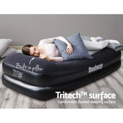 Bestway Air Mattress Bed Single Size Inflatable Camping Beds Built-in Pump - Outbackers