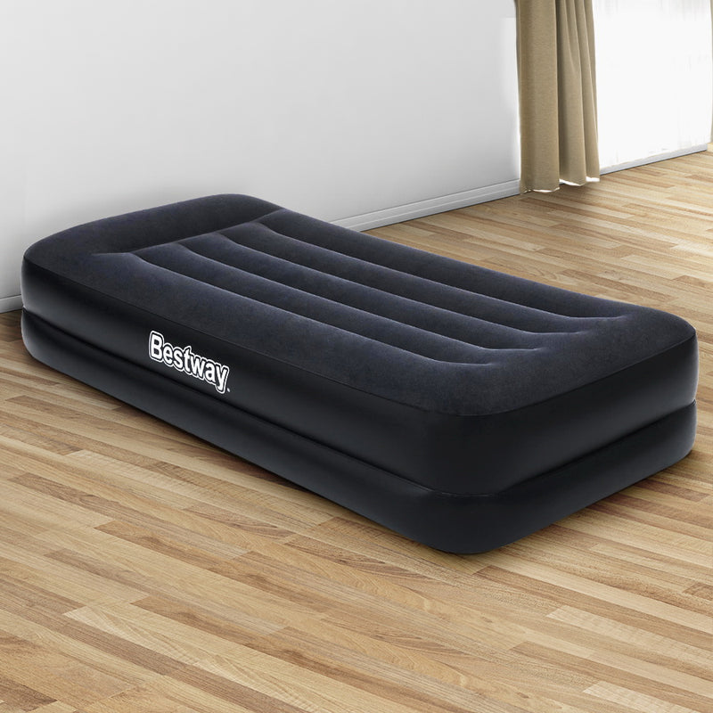 Bestway Air Mattress Bed Single Size Inflatable Camping Beds Built-in Pump - Outbackers