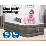 Bestway Air Mattress Bed Single Size Inflatable Camping Beds 46CM - Outbackers
