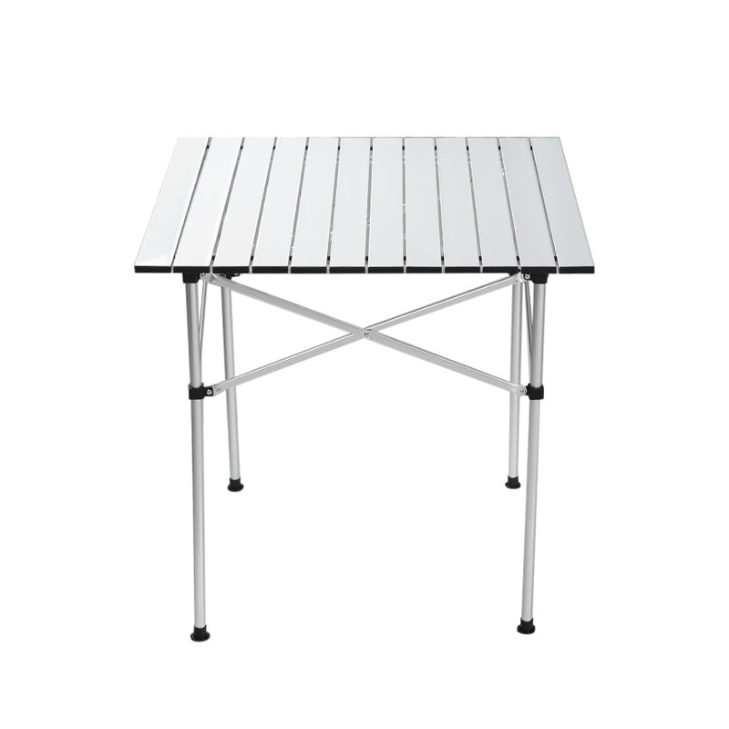 Weisshorn Camping Table Roll Up Aluminum Portable Desk Picnic 70CM - Outbackers