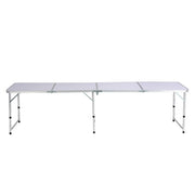 Weisshorn Camping Table Folding Aluminum Portable BBQ Outdoor 240CM - Outbackers