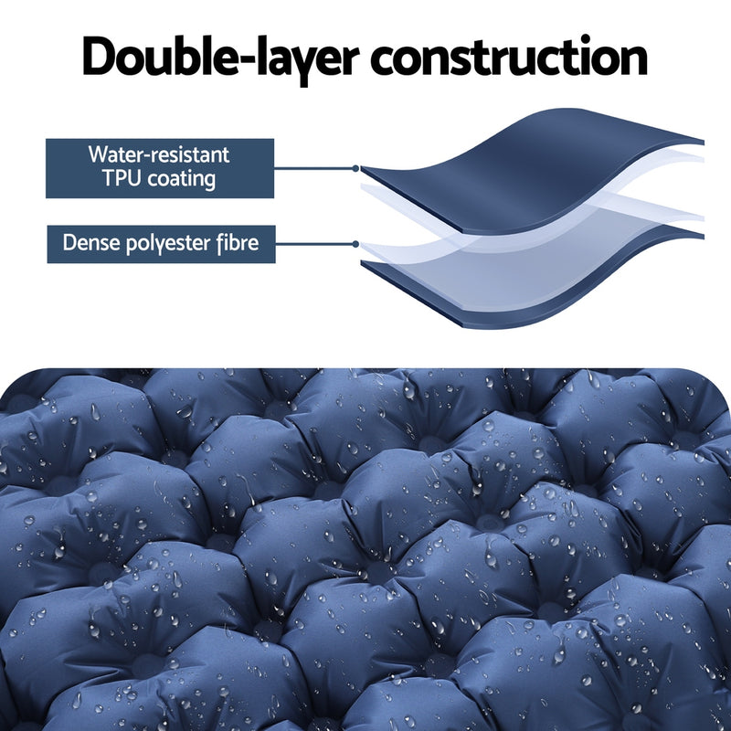 Weisshorn Self Inflating Mattress Camping Sleeping Mat Air Bed Single Pillow Bag - Outbackers