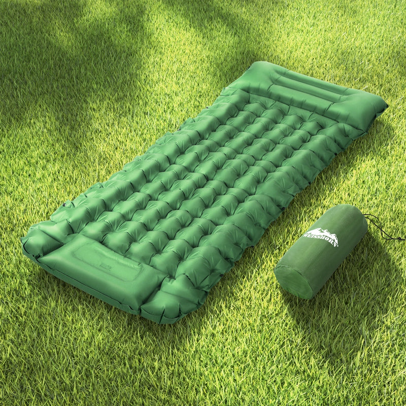 Weisshorn Self Inflating Mattress Camping Sleeping Mat Air Bed Pad Single Pillow - Outbackers
