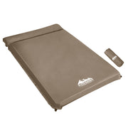 Weisshorn Double Size Self Inflating Mattress Mat 10CM Thick   Coffee - Outbackers