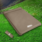 Weisshorn Double Size Self Inflating Mattress Mat 10CM Thick   Coffee - Outbackers
