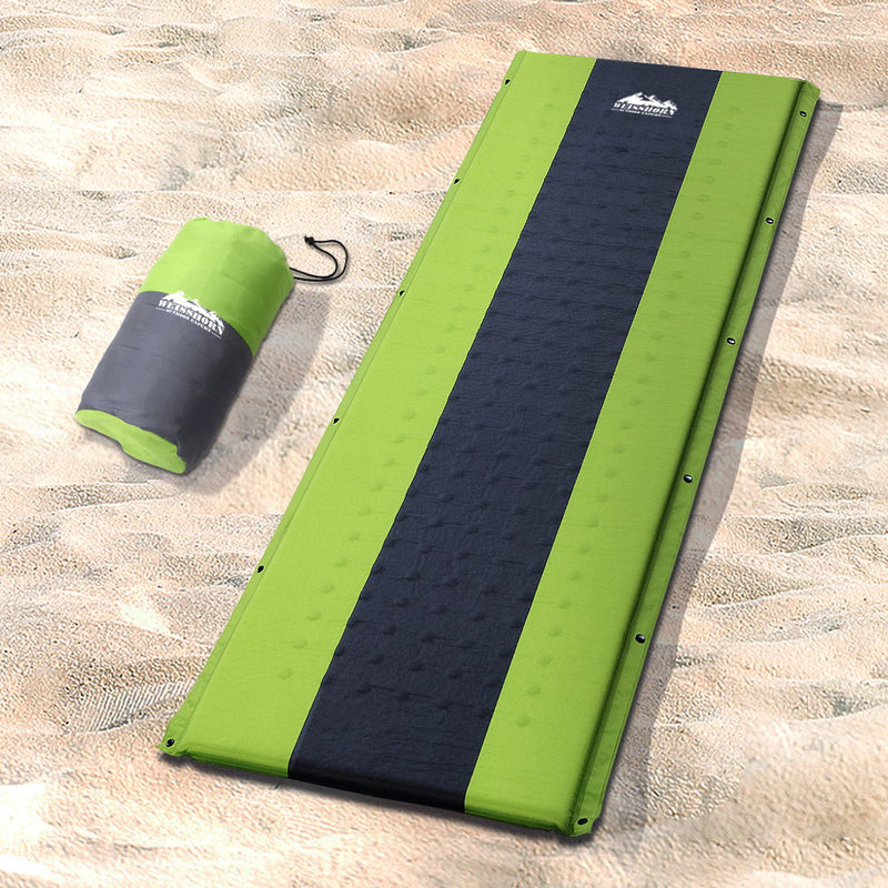 Weisshorn Self Inflating Mattress Camping Sleeping Mat Air Bed Pad Single Green - Outbackers