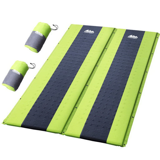 Weisshorn Self Inflating Mattress Camping Sleeping Mat Air Bed Pad Double Green - Outbackers