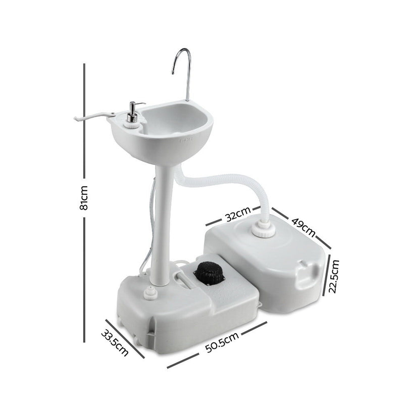 Weisshorn Portable Camping Wash Basin 43L - Outbackers