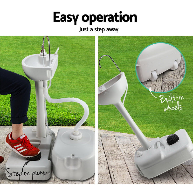 Weisshorn Portable Camping Wash Basin 43L - Outbackers