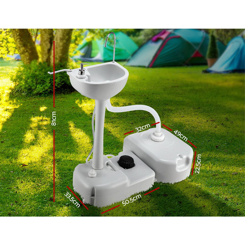 Weisshorn Portable Camping Wash Basin 43L - Outbackers