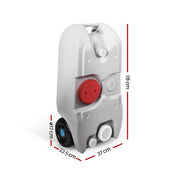 Weisshorn 40L Portable Wheel Water Tank - Grey - Outbackers
