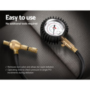 Giantz Rapid Tyre Air Deflator 4X4 4WD with Pressure Gauge Valve Tool - Outbackers