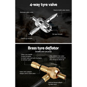 Giantz Rapid Tyre Air Deflator 4X4 4WD with Pressure Gauge Valve Tool - Outbackers