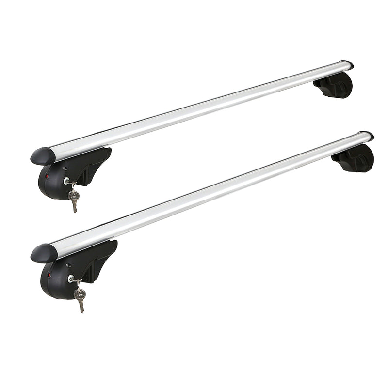 Universal Car Roof Rack Cross Bars Aluminium Silver Adjustable 108cm Racks - Outbackers