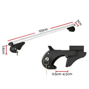 Universal Car Roof Rack Cross Bars Aluminium Silver Adjustable 108cm Racks - Outbackers