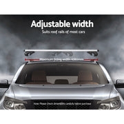 Universal Car Roof Rack Cross Bars Aluminium Silver Adjustable 108cm Racks - Outbackers