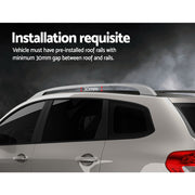 Universal Car Roof Rack Cross Bars Aluminium Silver Adjustable 108cm Racks - Outbackers